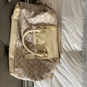 Coach cream handbag